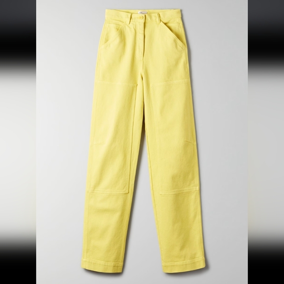 Aritizia Le Fou Wilfred Iven Unique Yellow Cargo 10 High Rise Utility Pants - Picture 7 of 12